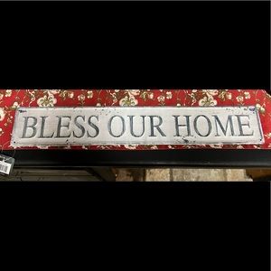 Tin ‘Bless Our Home’ Sign